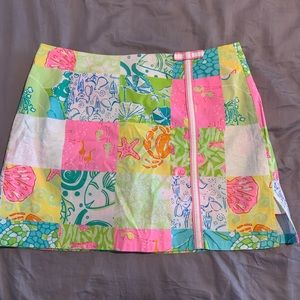 Lilly Pulitzer skirt skort size 10, green and pink
